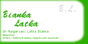 bianka latka business card